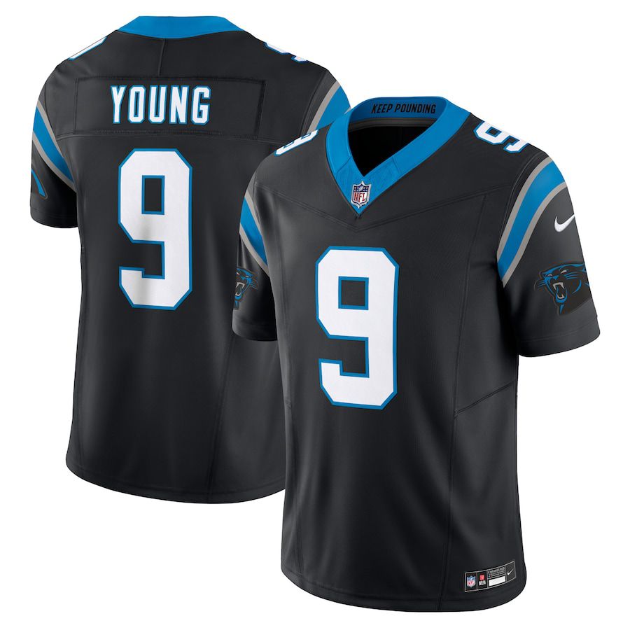 Men Carolina Panthers #9 Bryce Young Nike Black Vapor F.U.S.E. Limited NFL Jersey